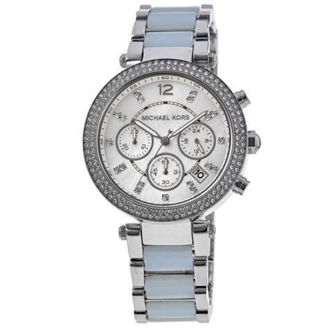 michael kors women's mk6138|Michael Kors MK6138 Parker Mother of Pearl Dial Chambray .